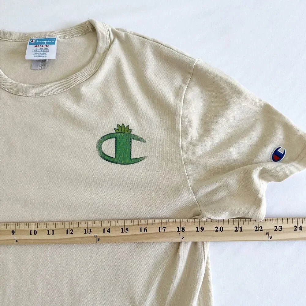 Champion Graphic T-Shirt Men's Medium Beige Cactus Sun Cotton Desert Southwest - Picture 7 of 8